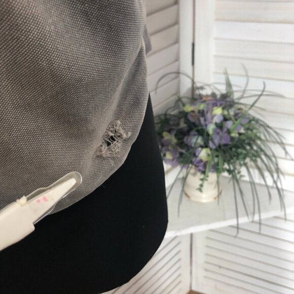 Y2K You Can't Trust Zombies Goth Grunge Gray Canvas Backpack - Picture 8 of 11